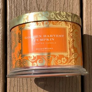 🆕HARRY SLATKIN HOMEWORX “GOLDEN HARVEST PUMPKIN” 3 WICK FALL COLLECTION CANDLE